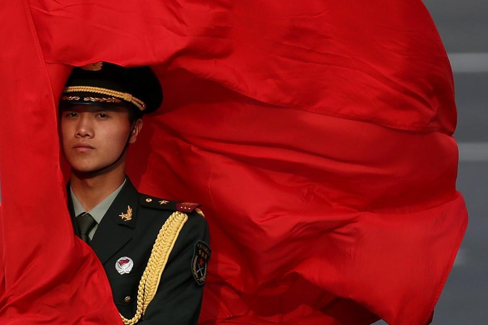 china flag soldier