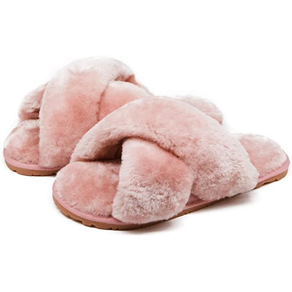 Faux Fur Slippers Fuzzy Slides