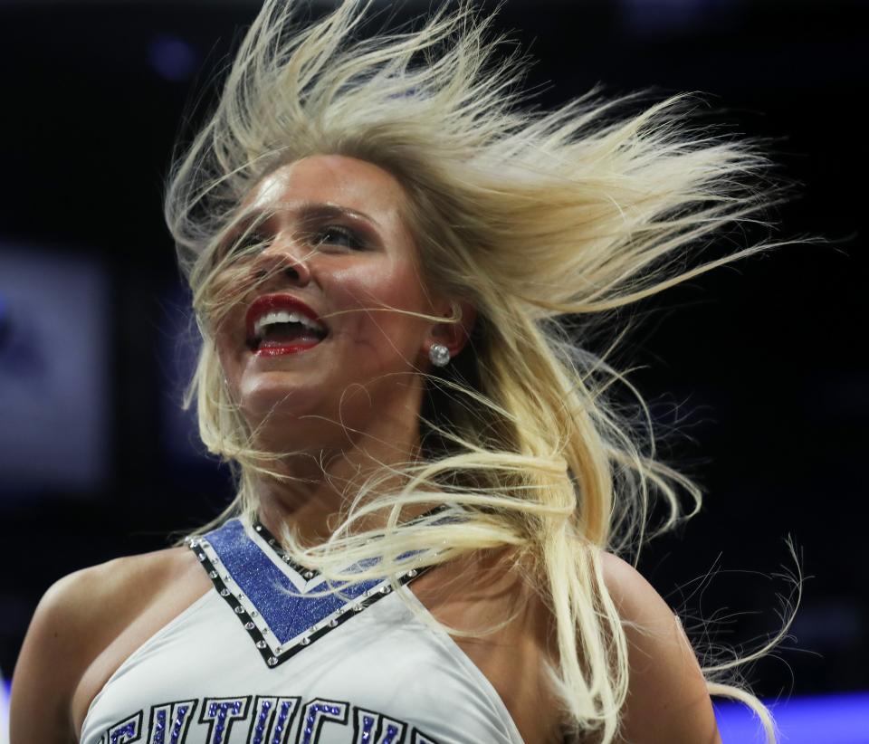 Kentucky dance squad entertained the crowd against Ole Miss Tuesday night in Rupp Arena.
Feb. 13, 2024