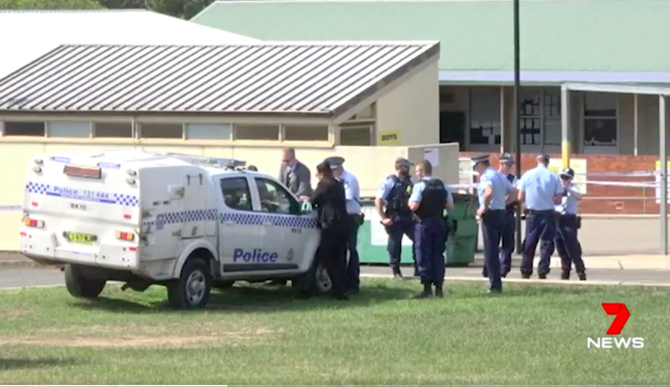 Police and paramedics were quickly on the scene. Source: 7 News