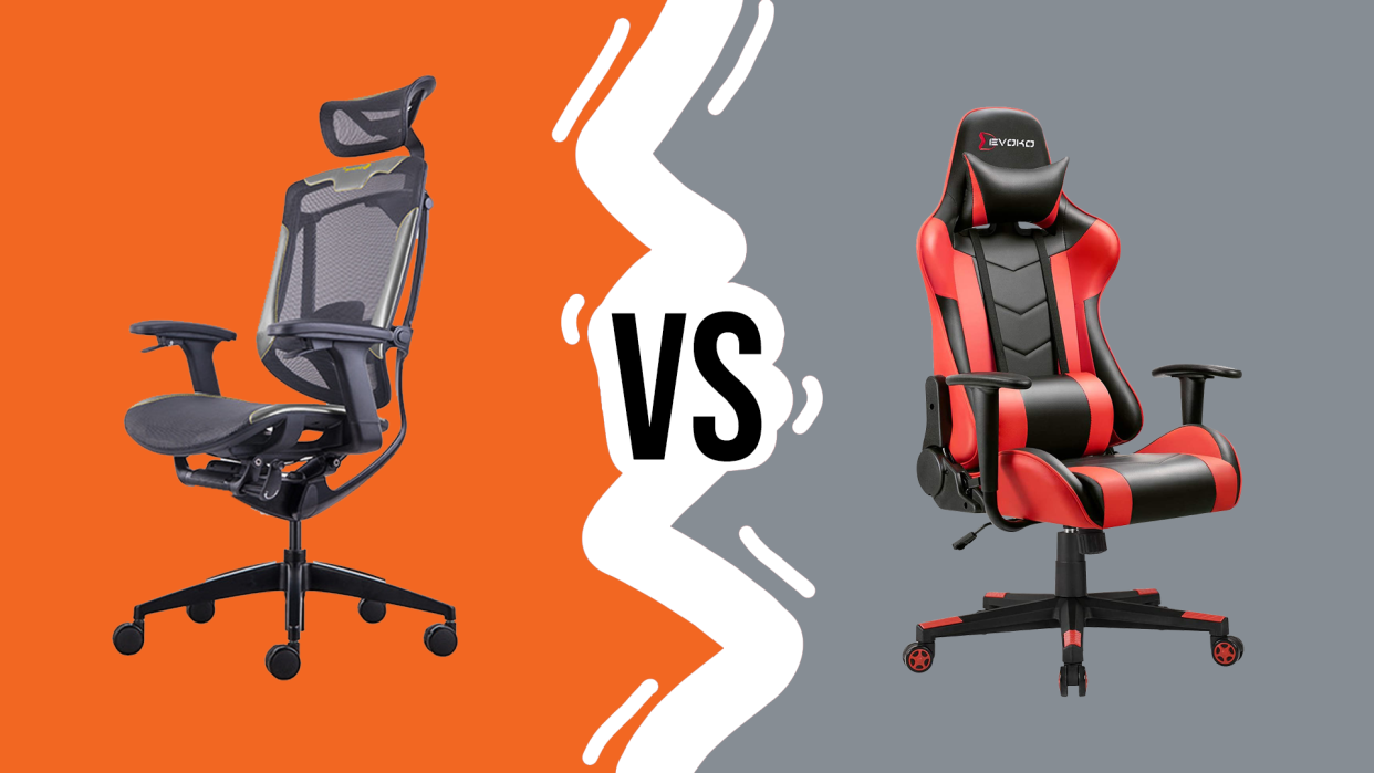  mesh vs leather gaming chair 