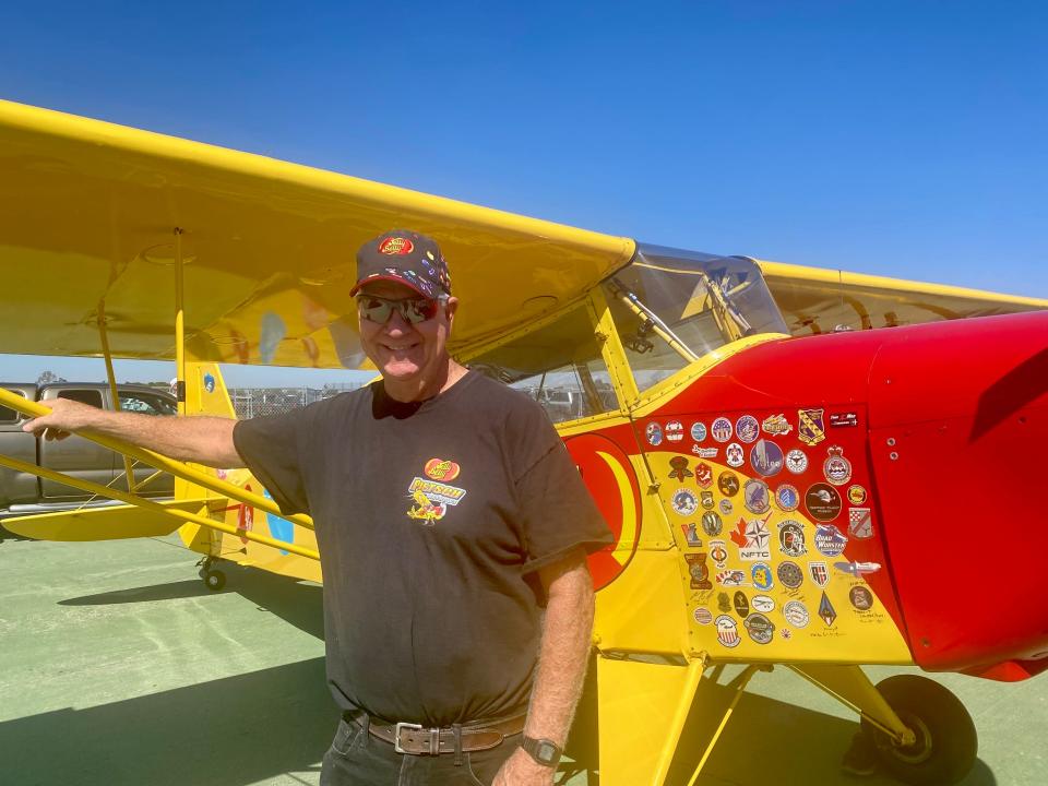 Kent Pietsch's Interstate Cadet at the California International Airshow in Salinas on 7 Oct. 2023.