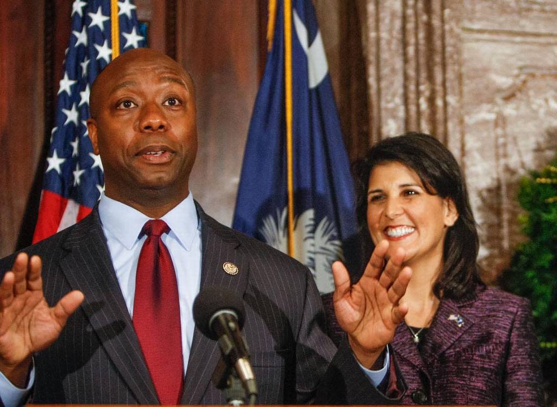 US Senator Tim Scott and SC Governor Nikki Haley