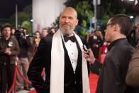 <p>We're used to seeing Jeff Bridges with a full head of long silver locks, so it was startling when the actor revealed a shaved header when he took on the role of Obadiah Stane. However, he did keep the beard. </p>