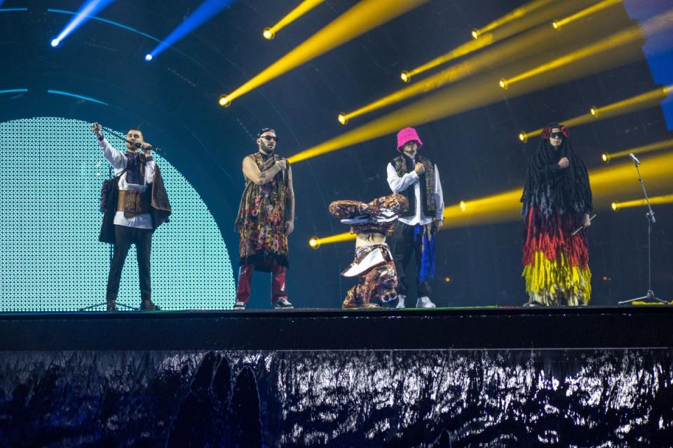 Kalush Orchestra, who won the 2022 contest (Eurovision/PA) (PA Media)