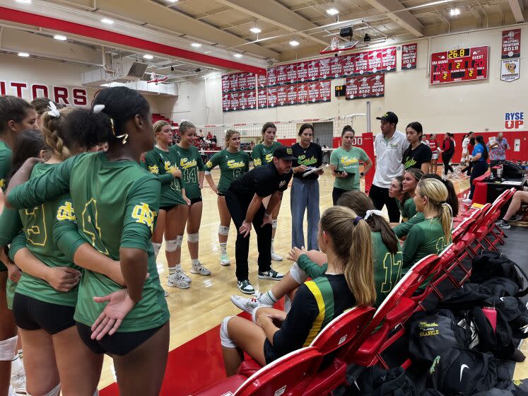Mira Costa coach Cam Green, who called the new Southern Section girls' volleyball playoff.