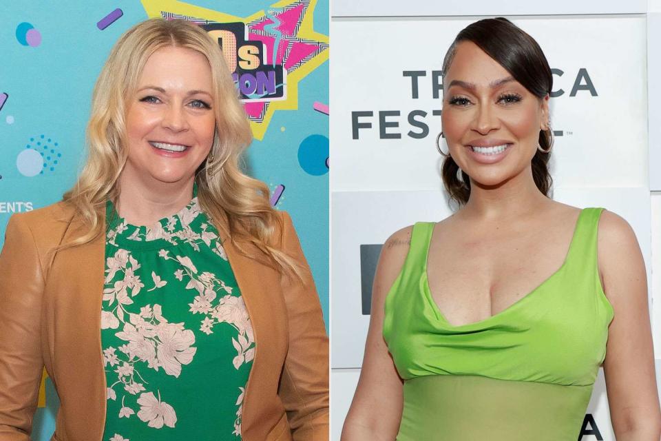 <p>Astrida Valigorsky/Getty, Jason Mendez/Getty</p> Melissa Joan Hart (left) and La La Anthony