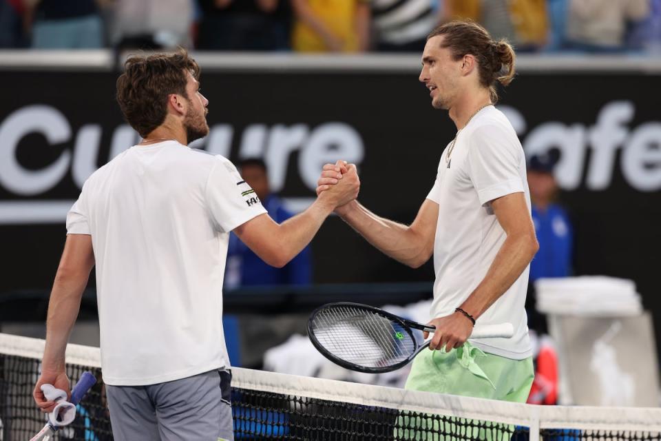 Alexander Zverev triumphed in the fourth round after more than four hours of action (Getty)