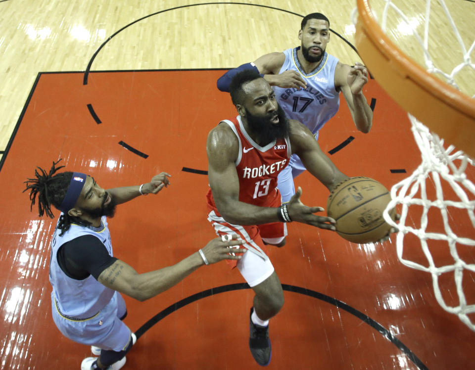 James Harden is playing at another level right now. (AP)