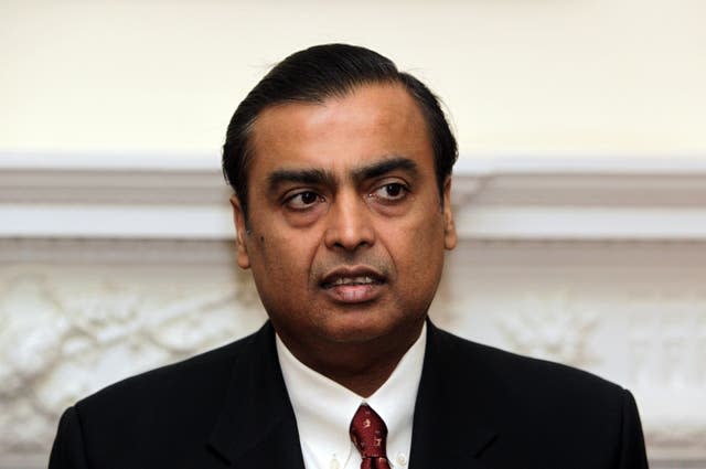 Mukesh Ambani, chairman and managing director of Reliance Industries (Lewis Whyld/PA)
