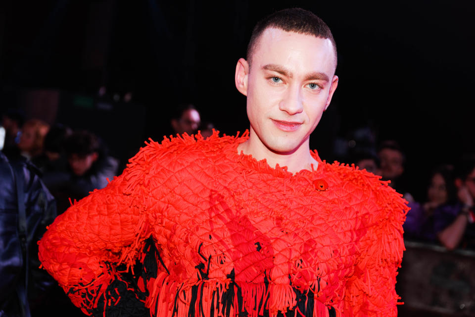 Olly Alexander, United Kingdom's entrant for the Eurovision Song Contest 2024, attends the red carpet at La Riviera during the Eurovision PreParty ES 2024 on March 30, 2024 in Madrid, Spain. (Photo by Patricia J. Garcinuno/Getty Images)
