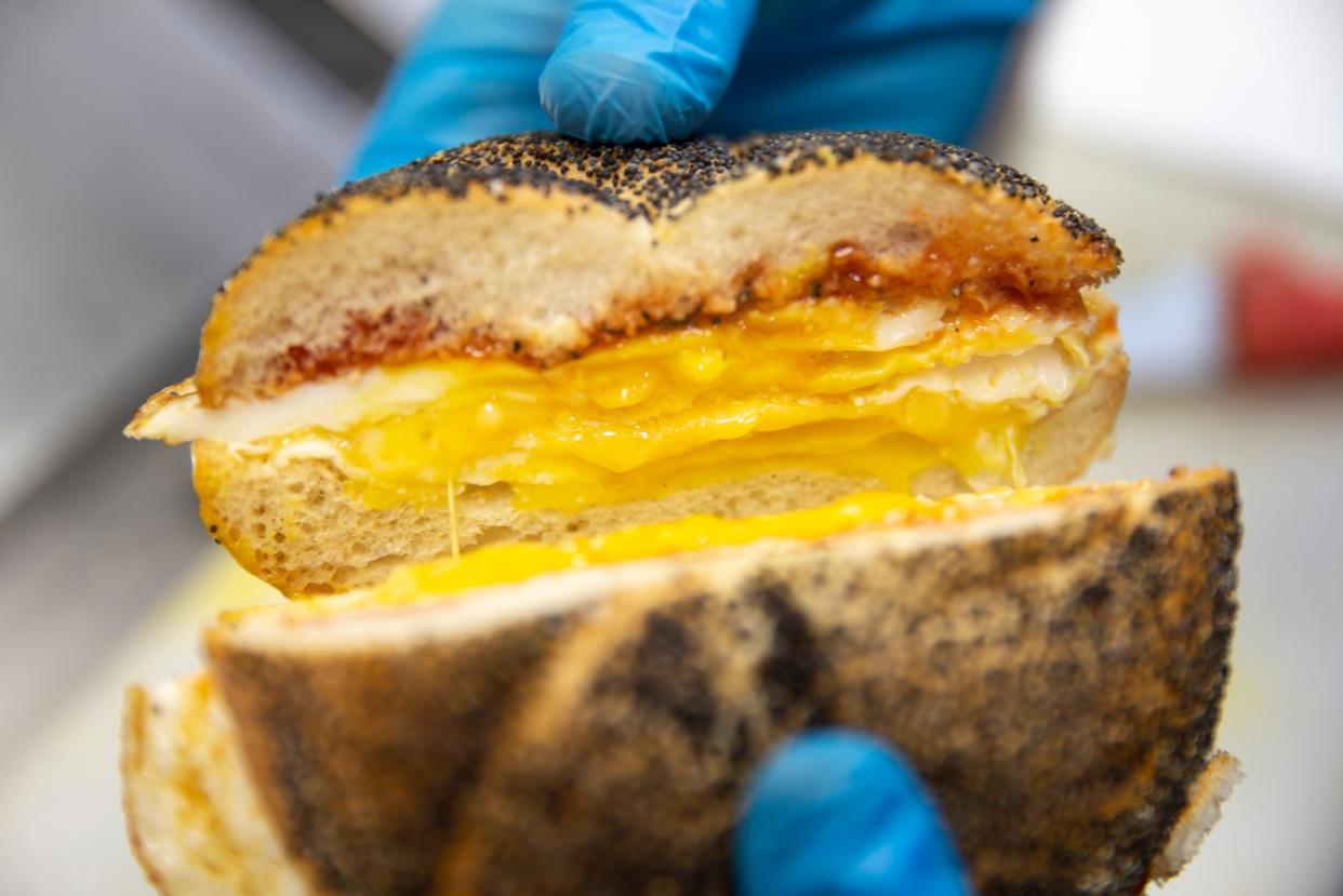 Pork roll, egg and cheese sandwiches are a New Jersey staple, and this one is from The White Oak Market in Seaside Park, established in 1913.