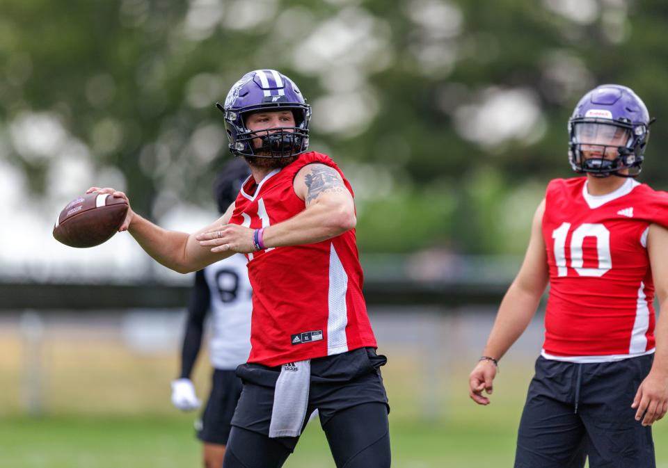 Junior quarterback Kylan Weisser gets in some work during the Wildcats fall camp in Ogden. | Weber State Athletics