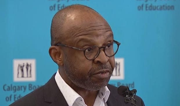 CBE chief superintendent Christopher Usih says he sent a note to all staff earlier this week reminding them that the use of racial slurs in any capacity is forbidden. (CBC - image credit)