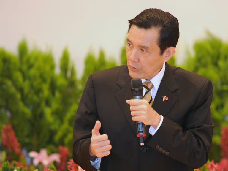 Taiwan's President, Ma Ying-jeou, pictured at the Presidential Palace in Taipei, on May 20, 2012