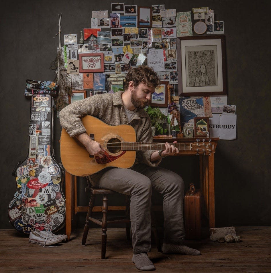 Independent folk singer-songwriter Matthew Fowler performs on a double-bill with Alexa Rose on Aug. 25, 2023, at Wild Rose Moon in Plymouth.