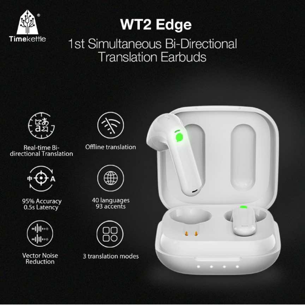 Timekettle WT2 Edge: 1st Bi-Directional Simultaneous AI Translation Earbuds