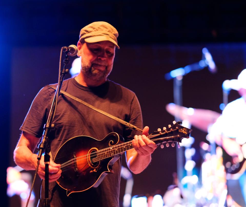 The Red Dirt Rangers perform July 15, 2021, at the Pastures of Plenty site during the Woody Guthrie Folk Festival in Okemah.