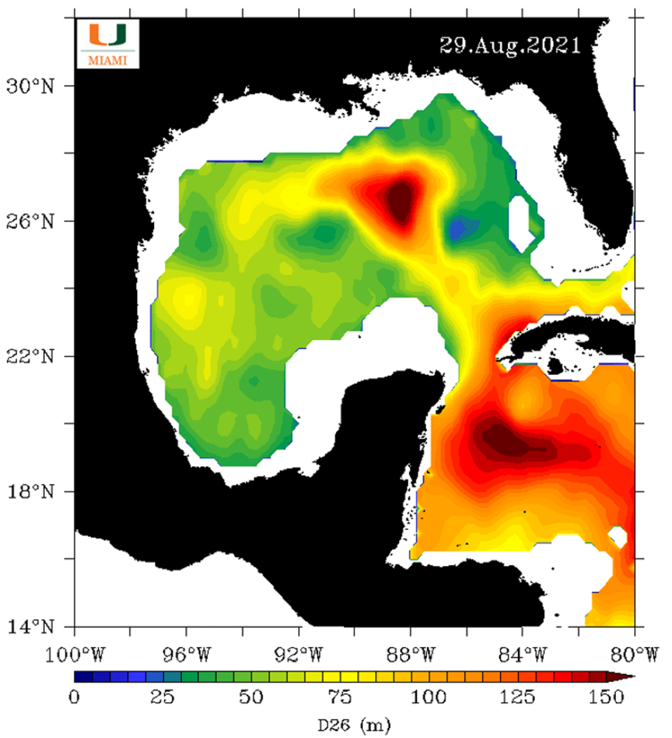 Map of surface temperatures