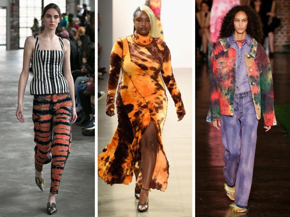 Left to right: Eckhaus Lautta, Kim Shui, MSGM (Photo: Getty)