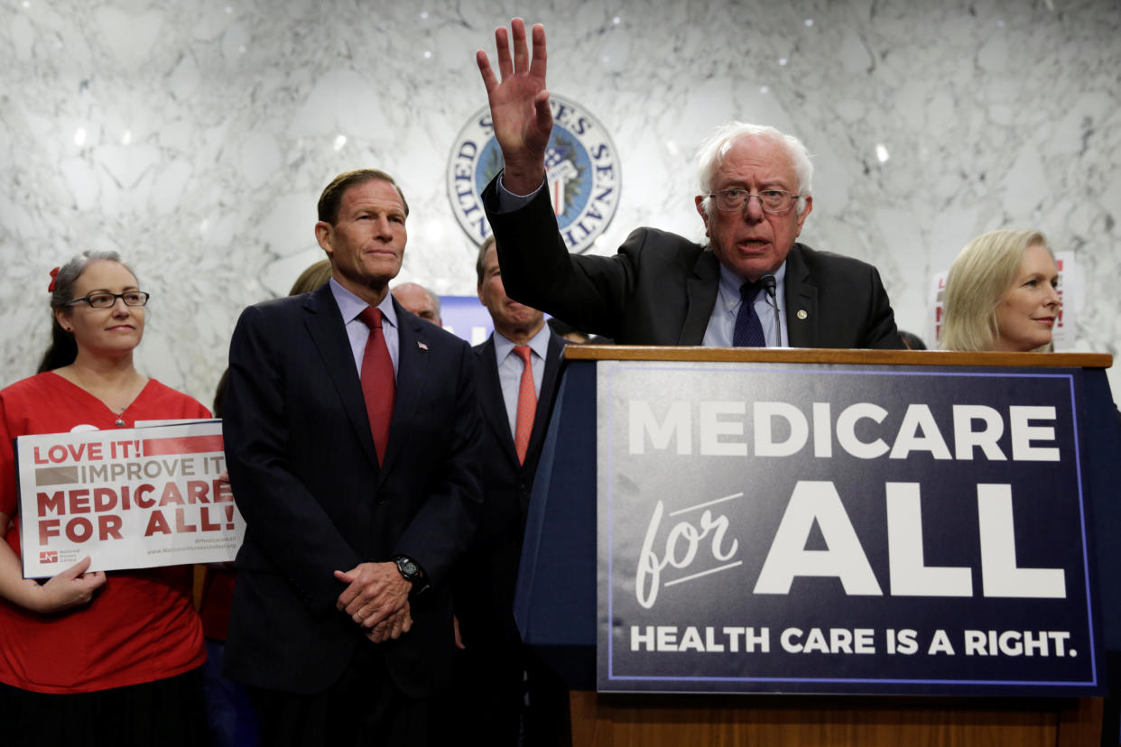 Sen. Bernie Sanders on Capitol Hill, Sept. 13, 2017. REUTERS/Yuri Gripas