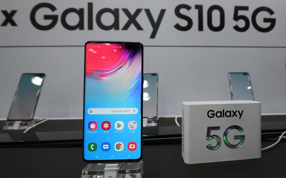 Samsung's Galaxy 10 5G smartphone - one of the most high end Samsung-made devices - AFP