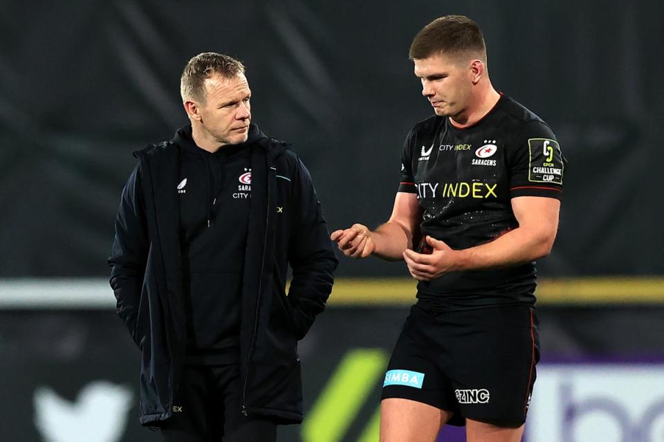 Mark McCall (left) has coached Owen Farrell for 15 years (Getty Images)