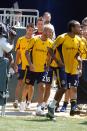 CARSON, CA - JULY 16: David Beckham trains for the first time with his Los Angeles Galaxy teammates on July 16, 2007 at the Home Depot Center in Carson, California. (Photo by Toby Canham/Getty Images)