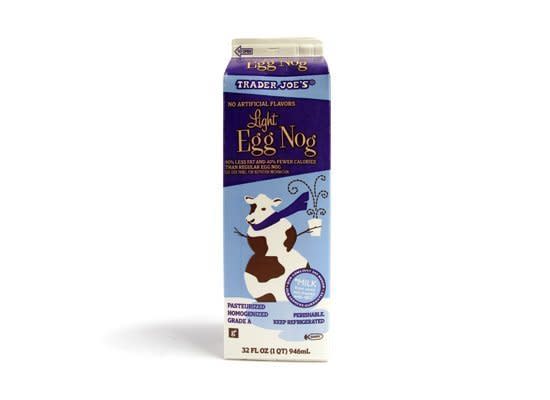 <strong>110 calories, 1 gram of fat</strong><Br> <b>Comments:</b> "Thin and chemical." "Chalky." "Spoiled taste." "Cough-syrupy, coying sweetness." "Ammonia flavor." "A little too glossy." <b><a href="http://www.traderjoes.com/" target="_blank">traderjoes.com</a></b>