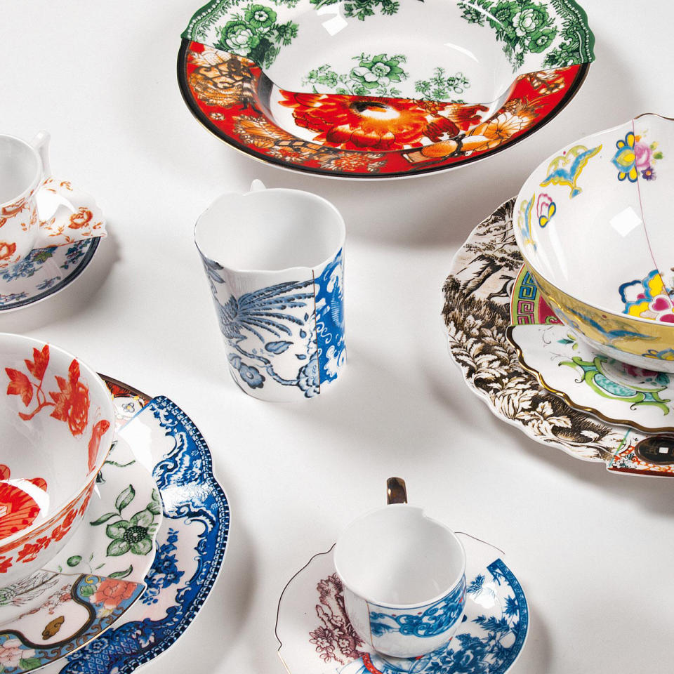 <p>It’s all about the packed, busy print. If you’re feeling bold, register for the The Seletti Hybrid Collection for a striking set of mixed pattern china. Or as an alternative, bring your sofa to life with the <a rel="nofollow noopener" href="https://www.zola.com/shop/product/selamat_rapee_chile_pillow?utm_source=InStyle&utm_medium=Referral&utm_campaign=Top%205_Home%20Trends" target="_blank" data-ylk="slk:Selamat Designs Chile Pillow;elm:context_link;itc:0;sec:content-canvas" class="link ">Selamat Designs Chile Pillow</a>.</p>