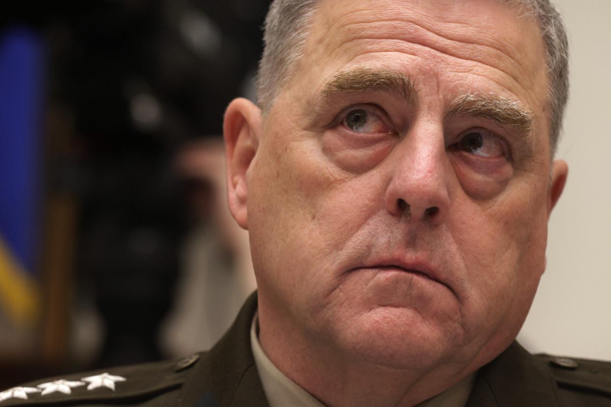 In an upcoming book by two Pulitzer Prize winning journalists, US Chairman of the Joint Chiefs of Staff General Mark Milley likened Donald Trump to Adolf Hitler (Getty Images)