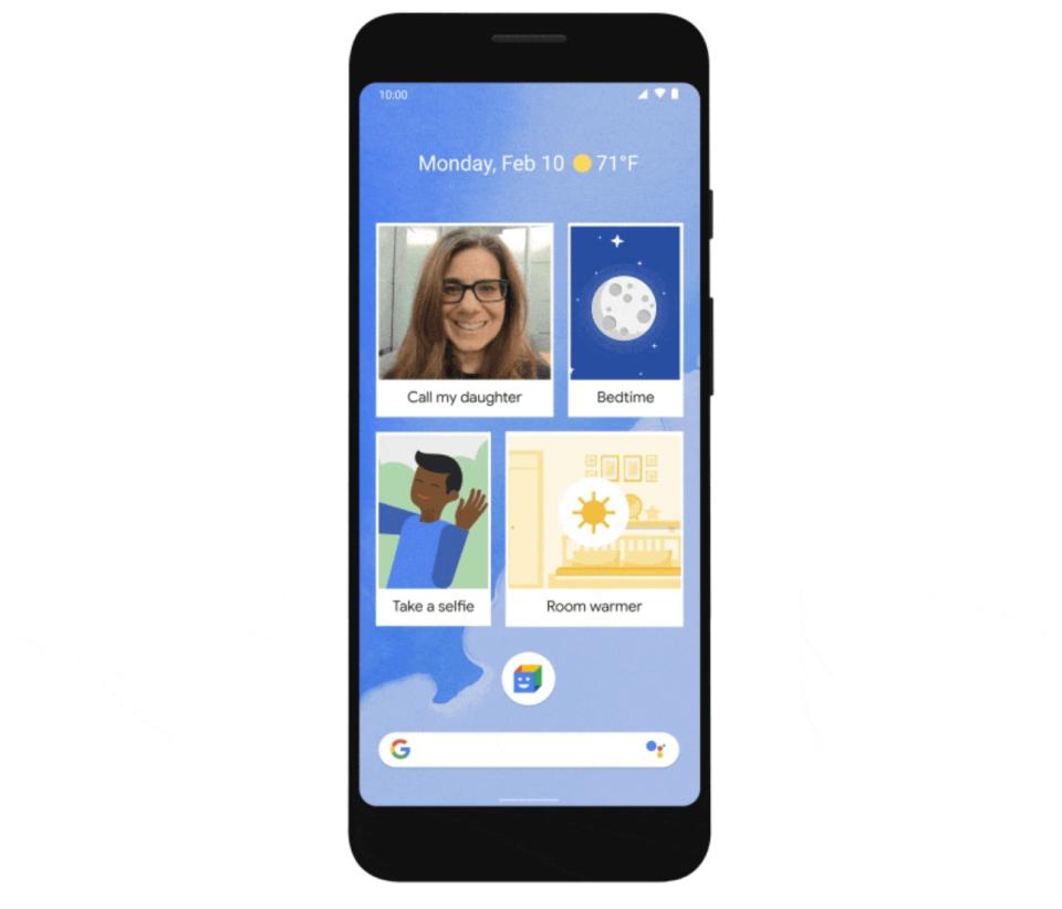 Google's Action Blocks feature is meant to make Android smartphones easier to use for people with cognitive or physical disabilities. (Image: Google)