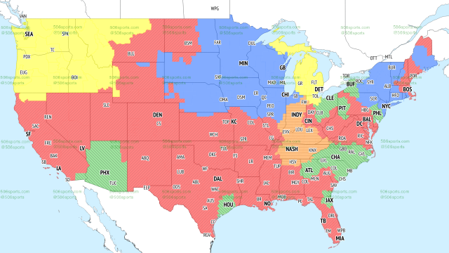 NFL Week 8 TV coverage maps