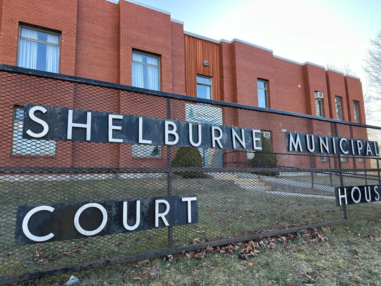 Dalton Clark Stewart of Villagedale, N.S., did not appear in Shelburne provincial court on Tuesday. His lawyer entered the not guilty pleas on his behalf. (Gareth Hampshire/CBC - image credit)
