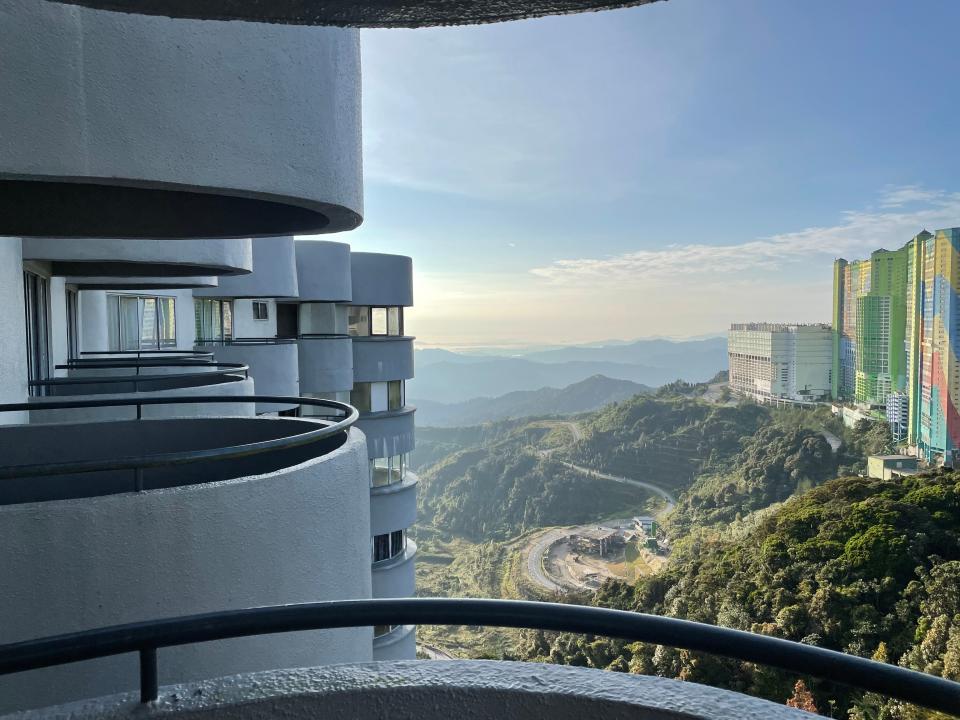 The view of Genting Highlands from Amber Court.