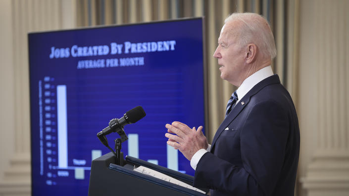 Joe Biden talks about jobs and the us economy