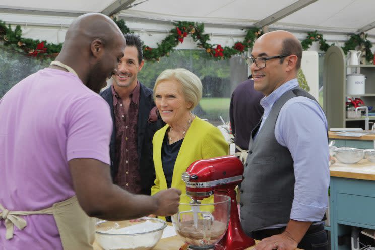 Courtney Carey, Ian Gomez, Mary Berry, and Johnny Luzzini (Credit: Mark Bourdillion/ABC)