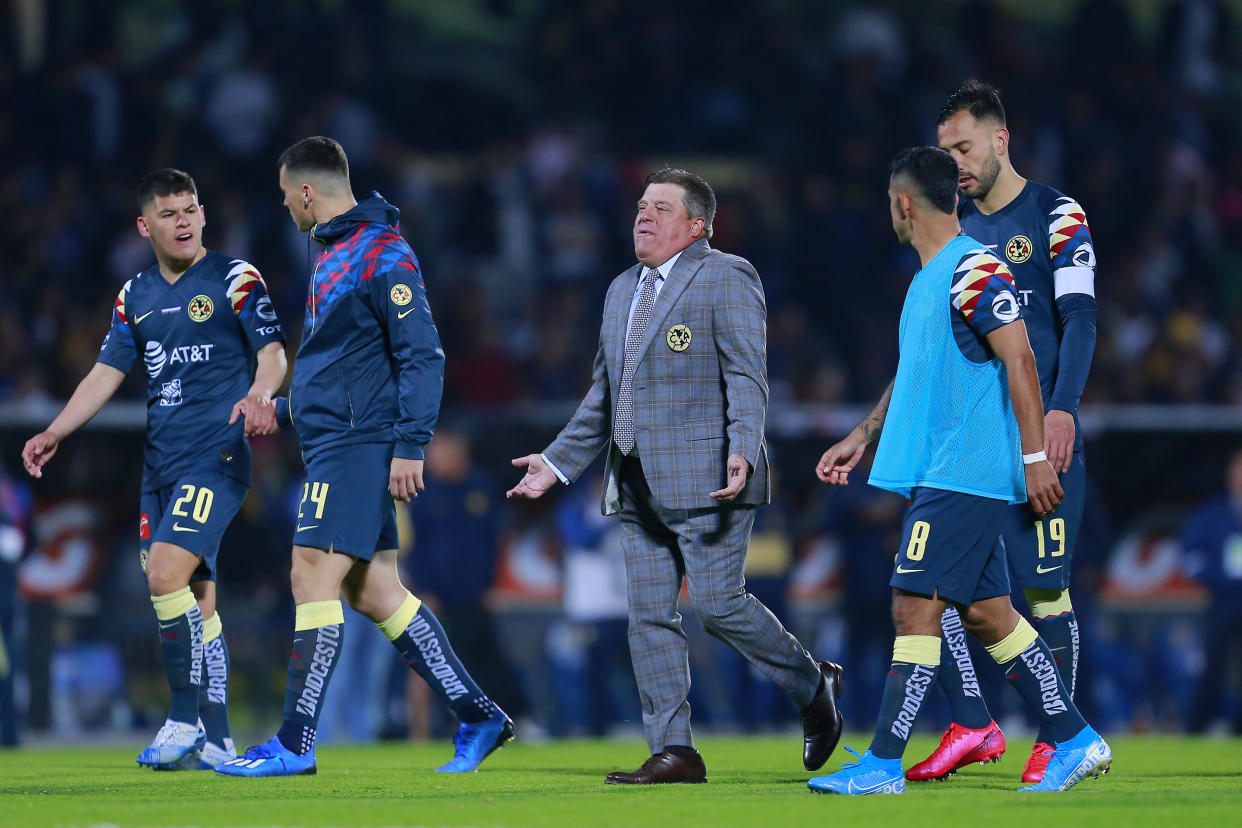 Con América, Miguel Herrera consiguió disputar siete finales y ganó solo cuatro (Foto de: Mauricio Salas/Jam Media/Getty Images)