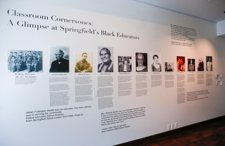 The History Museum on the Square unveiled its new special exhibit, "Community Cornerstones: Springfield's Black Educators," which highlights the history of Springfield's Black education system between the 1800s and early 2000s.