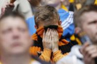 Hull City fans look dejected at full time. Action Images via Reuters / Craig Brough