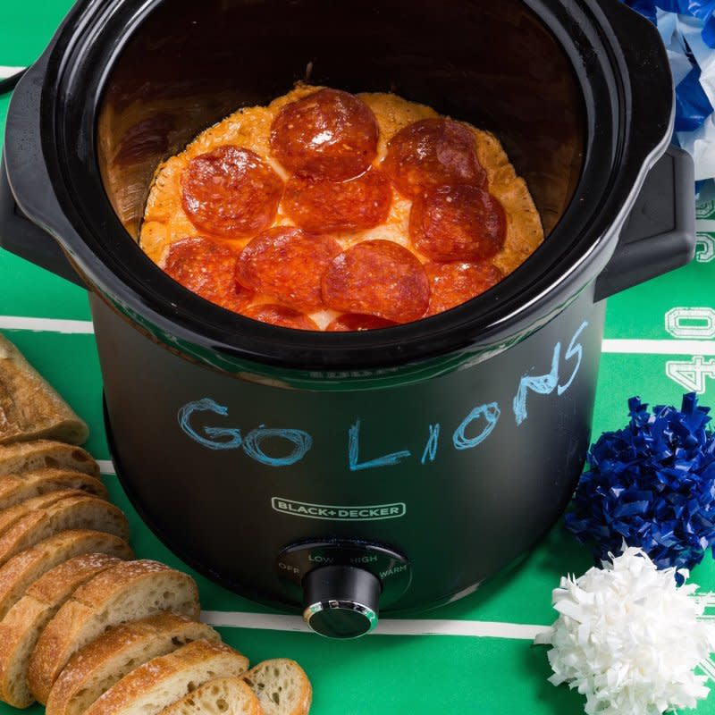 <p>Mark Boughton Photography</p><p>Just like your favorite pizza, customize this ooey gooey dip how you want.</p><p><strong>Get the recipe: <a href="https://parade.com/841890/alison-ashton/slow-cooker-pizza-dip/" rel="nofollow noopener" target="_blank" data-ylk="slk:Crock Pot Pizza Dip;elm:context_link;itc:0;sec:content-canvas" class="link ">Crock Pot Pizza Dip</a></strong></p>