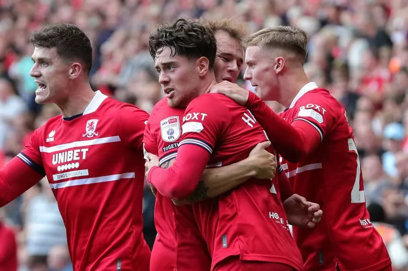 Middlesbrough players celebrate