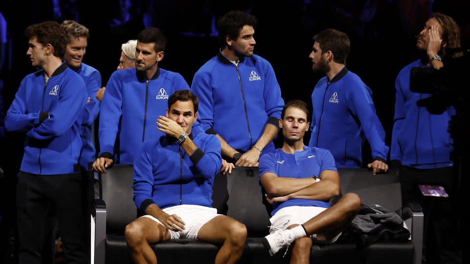 Nadal and Federer got emotional at the 2022 Laver Cup, where Federer played his final tournament. - Andrew Boyers/Action Images/Reuters