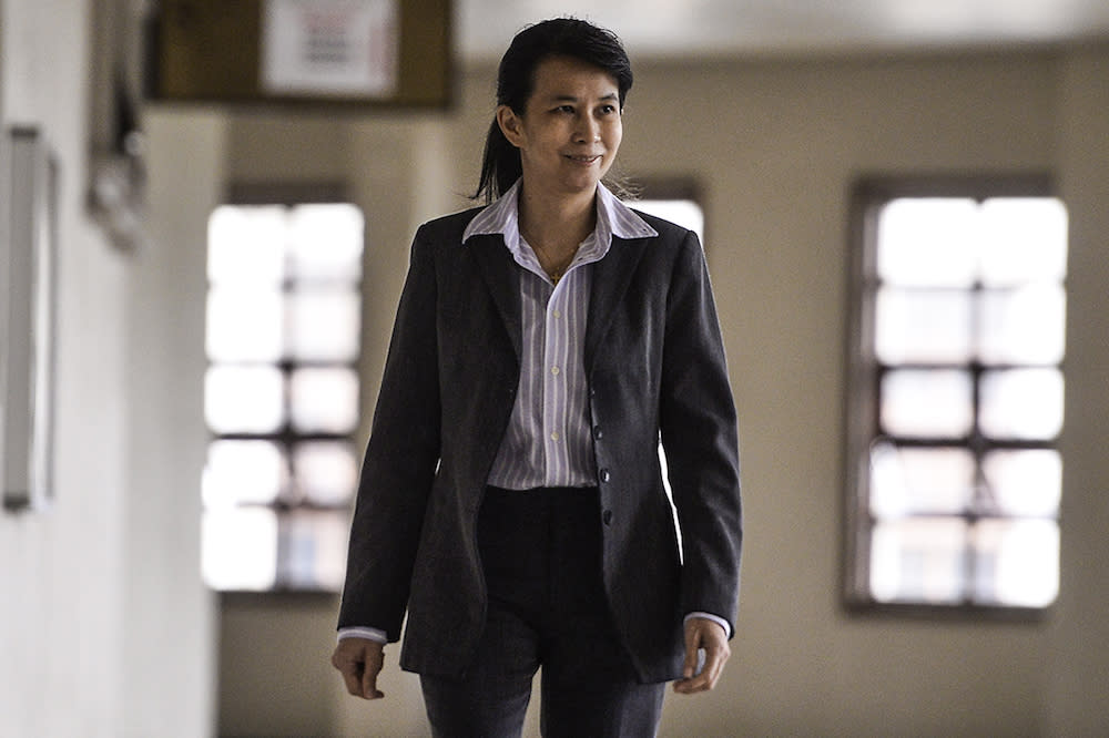 Witness Joanna Yu arrives at the Kuala Lumpur Courts Complex July 31, 2019. — Picture by Miera Zulyana