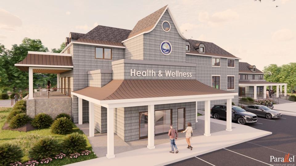 A rendering of Long Branch's new Health, Wellness, and Technology Center, to be built on Bath Avenue on property donated to the city by Monmouth Medical Center.