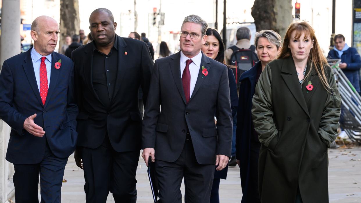  Keir Starmer with senior Labour colleagues. 