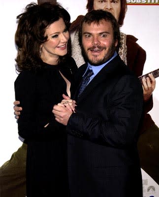 Laura Kightlinger and Jack Black at the LA premiere of Paramount's The School of Rock