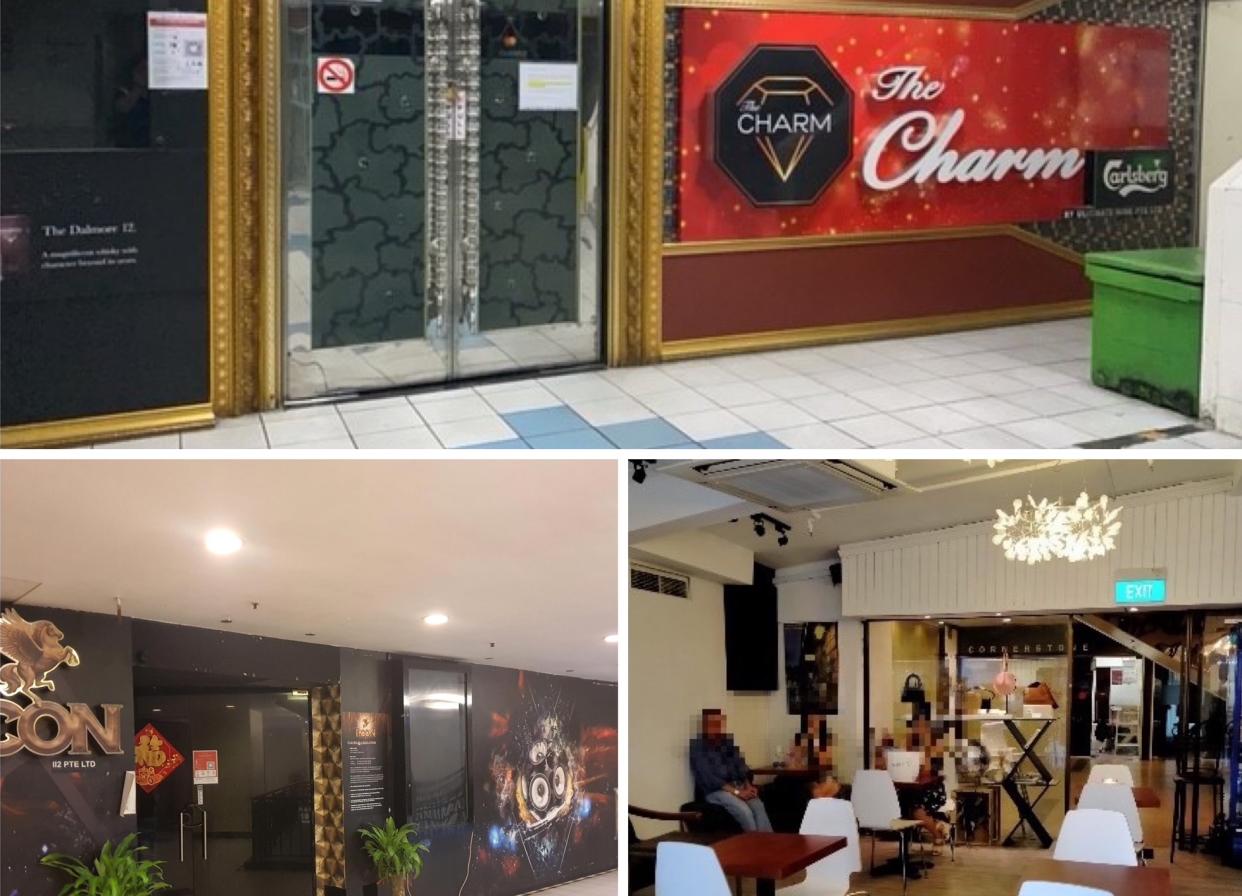 The Charm at at Fook Hai Building (top), Icon II at Parklane Shopping Mall (bottom left), and Frederico's Paddles Too Pub & Cafeteria at The Odeon Katong (bottom right) – (PHOTOS: Ministry of Sustainability and the Environment)