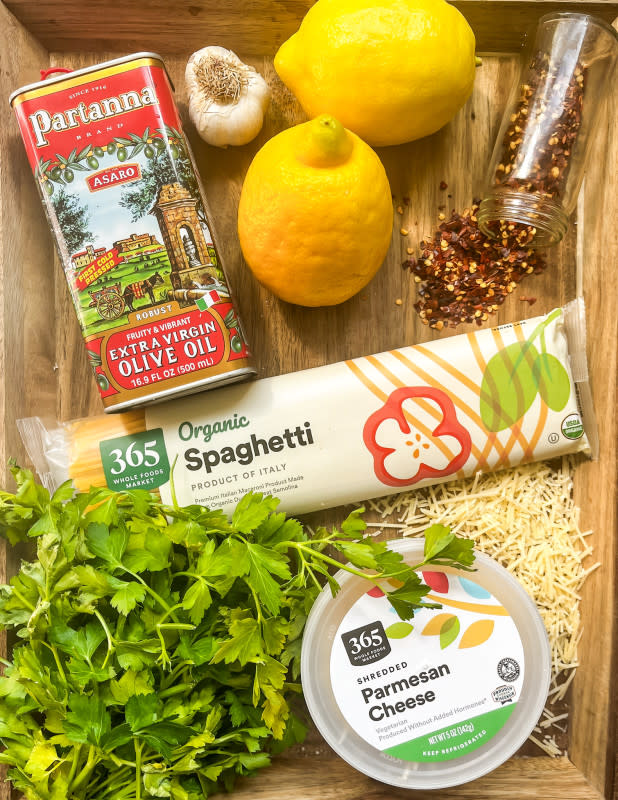 Ingredients for Creamy Lemon Pasta<p>Courtesy of Jessica Wrubel</p>