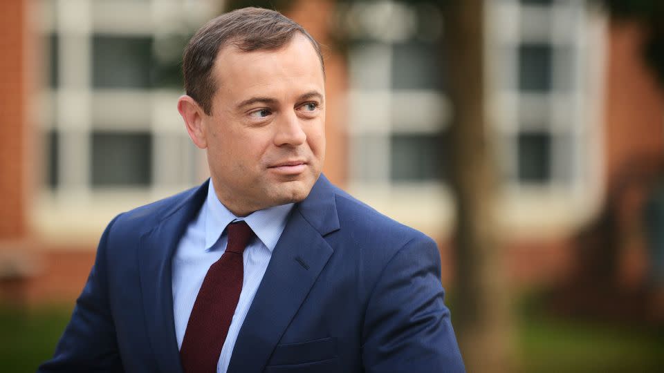 Tom Perriello is seen at the Alexandria Fire Department Head Quarters in Alexandria, Virginia, June 13, 2017. - Astrid Riecken For The Washington Post via Getty Images